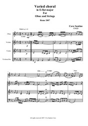 Varied Choral  in E flat major for oboe and strings