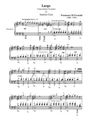 Largo - Veracini - Transcription for piano