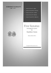 Five Sonatas for piano