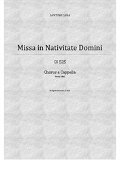 Missa in Nativitate Domini - Solo voices and Mixed Chorus a Cappella