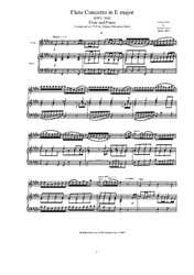 Concerto in E major - Version for Flute and Piano