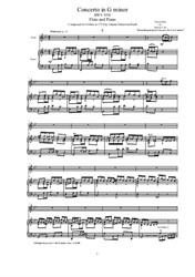 Concerto in G minor - Version for Flute and Piano