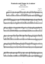Fantasia and Fugue in A minor for piano