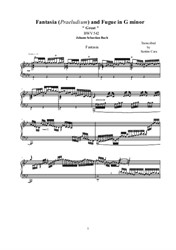 Fantasia and Fugue in G minor 'Great' for piano