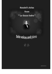 Rossini's arias from - La Gazza ladra - Solo voices and piano