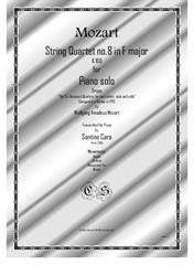 Mozart – Complete String quartet No.8 in F major for piano solo