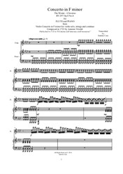 Vivaldi - Concerto in F minor 'Winter' for Flute and Piano