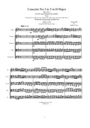 Albinoni - Concerto No.3 in D major for Flute and String Quartet