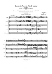 Albinoni - Concerto No.6 in C major for Flute and String Quartet