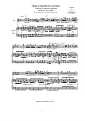 Sarro D. - Flute Concerto in A minor for Flute and Cembalo (or Piano) - Score and Part