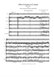 Bach - Oboe Concerto in F major for Oboe, Strings and Continuo - Score and Parts