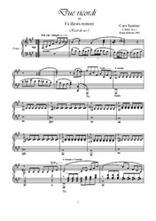 Two Memories in F sharp minor for Piano