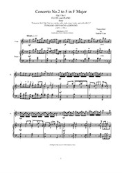 Albinoni - Concerto No.2 to 5 in F major for Flute and Piano