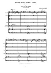 Vivaldi - Violin Concerto No.8 in D minor for Violin solo, Strings and Cembalo