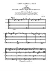 Vivaldi - Violin Concerto in D minor for String Quartet