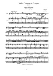Vivaldi - Violin Concerto in G major for Violin and Piano