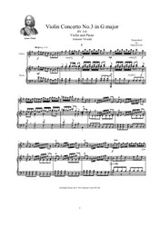 Vivaldi - Violin Concerto in G major for Violin and Piano