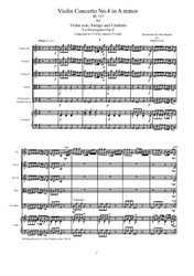 Vivaldi - Violin Concerto No.4 in A minor for Violin solo, Strings and Cembalo