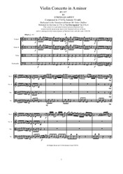 Vivaldi - Violin Concerto in A minor for String Quartet
