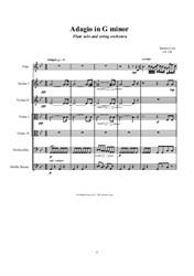 Adagio in G minor for flute solo and string orchestra