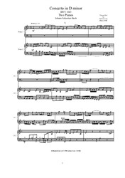 Concerto in D minor, for Piano Duet - Complete
