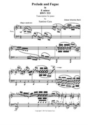 Prelude and Fugue in E minor for piano