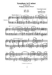 Symphony in G minor No.40 for piano - 3rd Movement - Minuetto-Trio