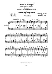 Telemann Suite in D major for piano – 4-Rondeau – 5-Bourrée