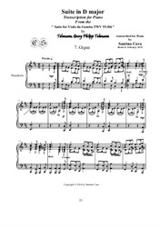 Telemann Suite in D major for piano – 7-Gigue
