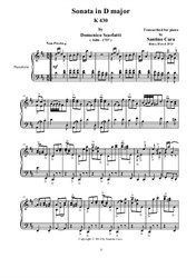 Sonata in D major for piano