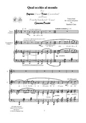 Puccini - Tosca (Act 1) Qual occhio al mondo - Soprano, Tenor and piano