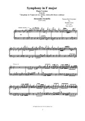 Symphony in F major - Piano version