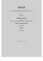 Harpsichord Concerto No.1 in D minor - Full Piano version