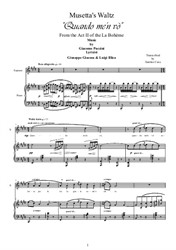 Quando me'n vò (Musetta's Waltz) La Bohème (Act 2) - Soprano and piano