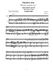 Rossini - La gazza ladra (Act 1) Di piacer mi balza il cor - Soprano and piano