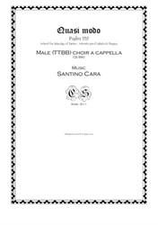 Quasi modo (psalm119) Easter introit for Male (TTBB) choir a cappella