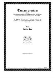 Tantam graciam - Hymn for SATB choir a cappella