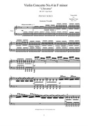 Vivaldi - Violin Concerto No.4 in F minor 'L'inverno' - Piano solo