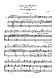 Mozart - Symphony in G minor No.40 mov.1 Molto allegro - Flute and Piano
