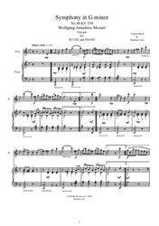 Mozart - Symphony in G minor No.40 mov.4 Allegro assai - Flute and Piano