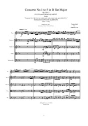 Albinoni - Concerto No.1 to 5 in B flat major for Flute and String Quartet
