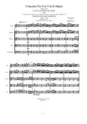 Albinoni - Concerto No.4 in G major for Flute and String Quartet