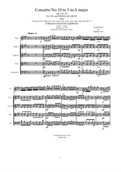 Albinoni - Concerto No.10 in A major for Flute and String Quartet