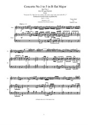 Albinoni - Concerto No.1 to 5 in B flat major for Flute and Piano