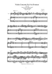 Vivaldi - Violin Concerto in D minor for Violin and Piano