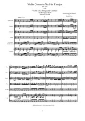 Vivaldi - Violin Concerto No.9 in F major for Violin solo, Strings and Cembalo