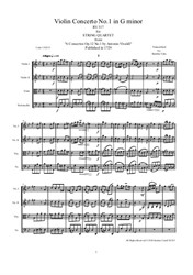 Vivaldi - Violin Concerto in G minor for String Quartet