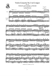 Vivaldi - Violin Concerto No.3 in G major for Violin and Piano