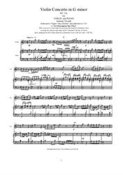 Vivaldi - Violin Concerto in G minor for Violin and Piano