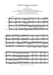 Vivaldi - Violin Concerto in G minor for String Quartet